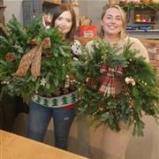 christmas door garland workshop